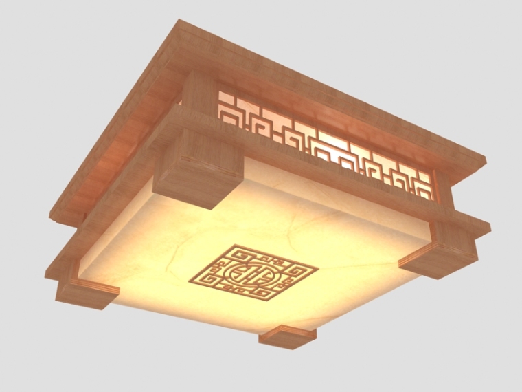 中式灯具3D模型下载-中式灯具