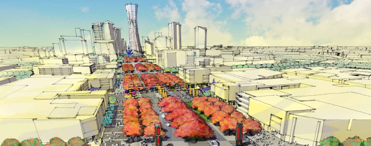 [江苏]科技工业园市政道路景观设计方案-景观设计效果图
