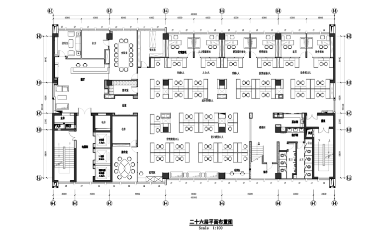 小美风格客厅效果图资料下载-某现代风格办公楼施工图及效果图（含117张图纸）