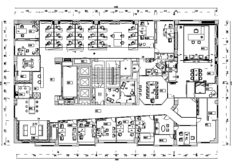 cad弱电点位图资料下载-现代混搭风格凯隆地产办公空间设计施工图（附效果图）