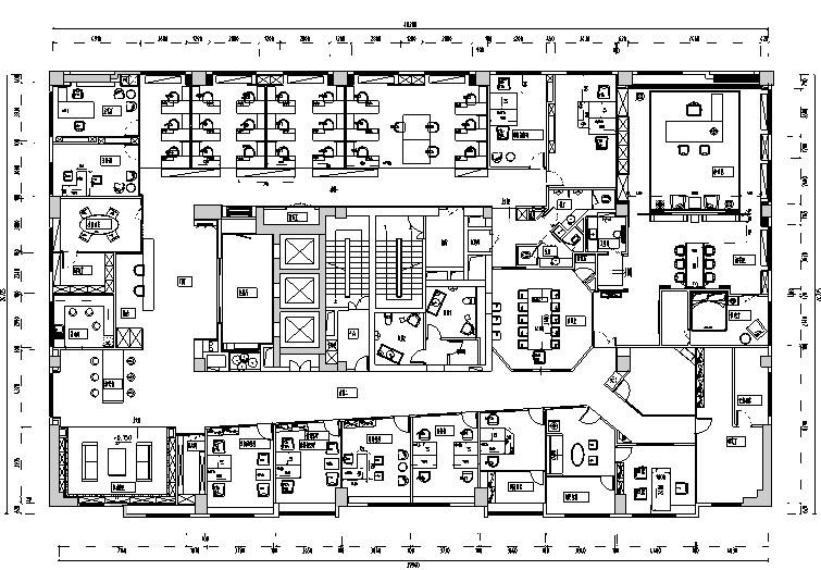 cad立面办公柜资料下载-现代混搭风格凯隆地产办公空间设计施工图（附效果图）