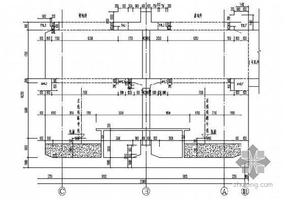 [专家论证]地铁车站φ48×3.5mm碗扣式脚手架模板支架专项施工方案61页（附图丰富）-西端头井结构断面图