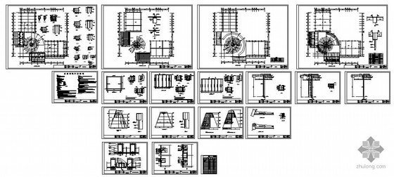 售楼部轻钢结构图资料下载-贵州某售楼中心钢结构图纸