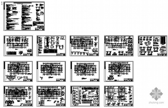 点式高层住宅模型资料下载-某点式剪力墙高层住宅结构设计图
