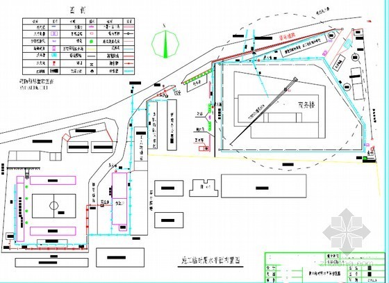 [湖南]框剪结构商务办公楼工程施工组织设计(114页)-临建平面图 