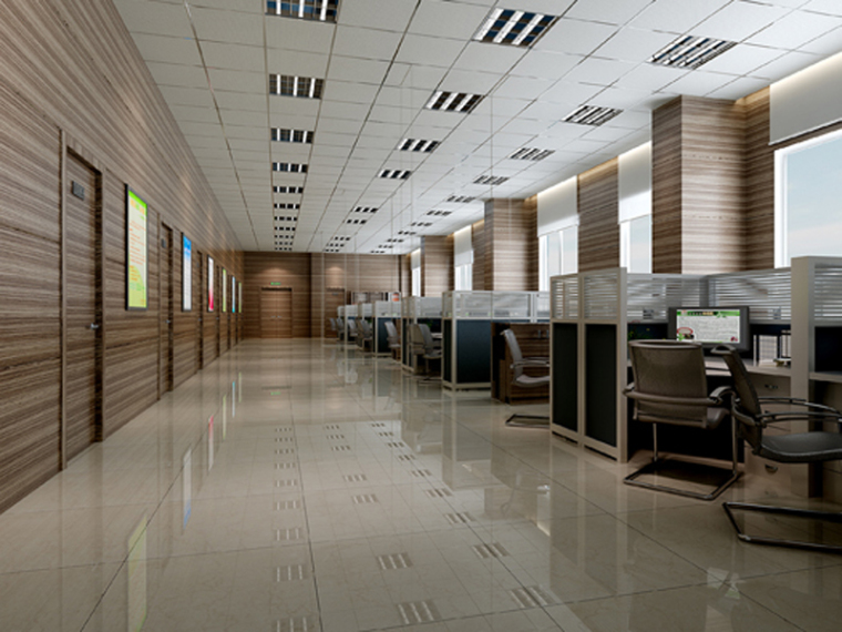 室内办公室模型下载资料下载-开放式办公室3D模型下载
