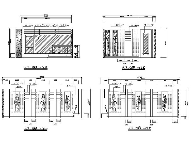 [湖北]异域风情火锅城包房室内设计施工图-[湖北]异域风情火锅城包房室内设计立面图