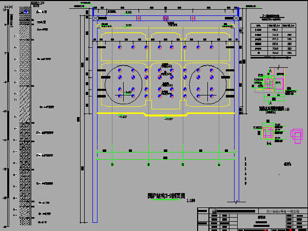 地铁基坑CAD图纸资料下载-[浙江]地铁工字钢接头800mm厚地下连续墙主体围护结构CAD图纸46张
