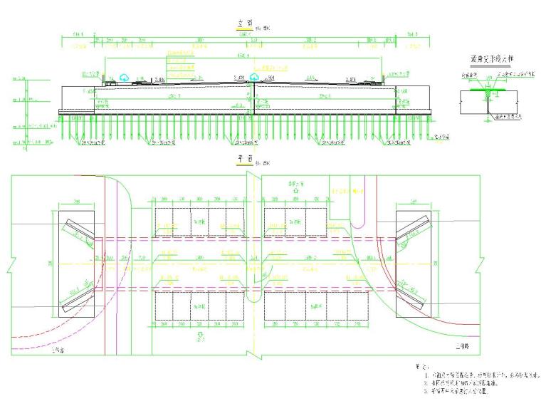 市政道路改建工程施工图设计359张（含管线,桥涵,交通,预算）-箱涵总体布置图.jpg