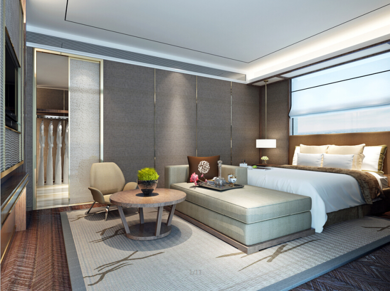 宾馆效果图3d模型资料下载-豪华精选酒店设计方案效果图（含3D模型）