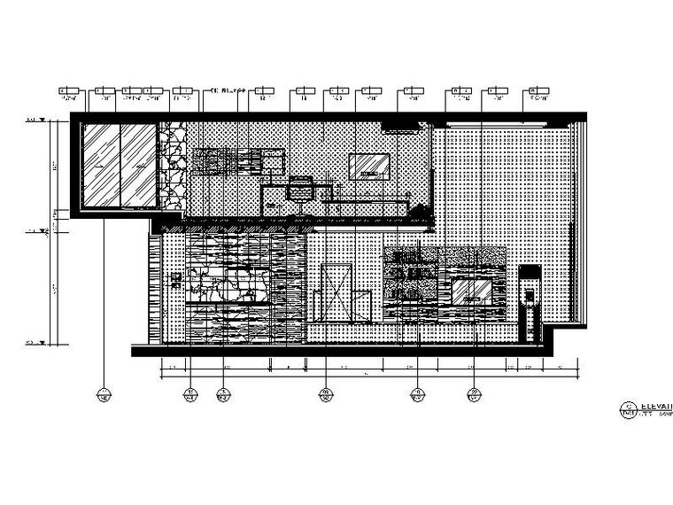 [山东]时尚LOFT住宅公寓样板房设计施工图-[山东]时尚LOFT住宅公寓样板房设计立面图