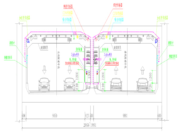 最新公路隧道设计规范资料下载-文一路隧道监测