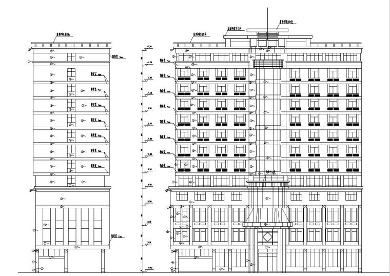 现代多层宾馆酒店建筑资料下载-3套现代宾馆酒店建筑设计施工图CAD