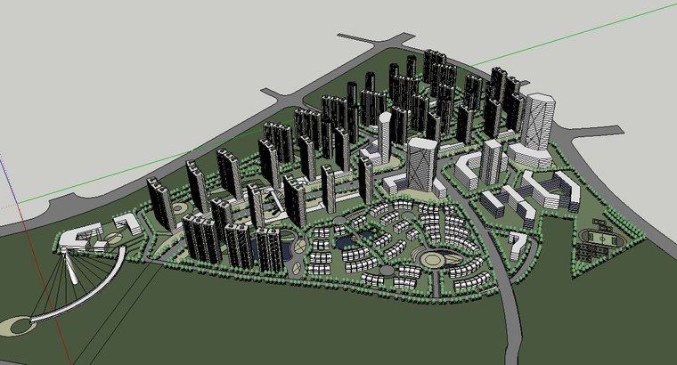 现代高层居住区规划设计SU模型-微信截图_20181026173211