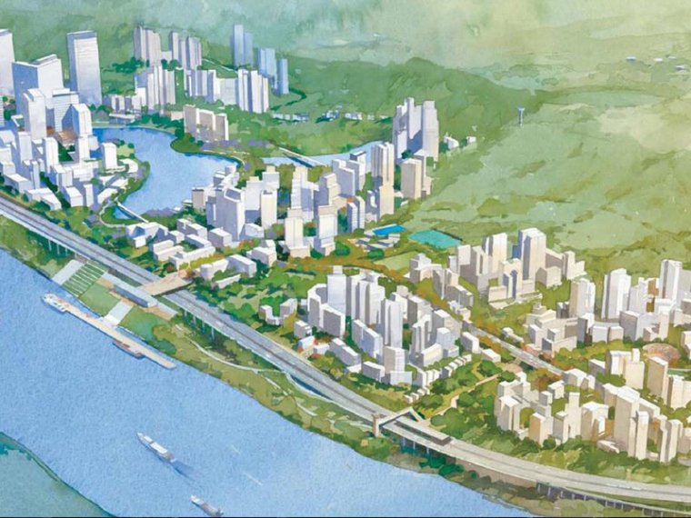 重庆万象城设计方案资料下载-[重庆]SOM化龙桥概念设计方案文本