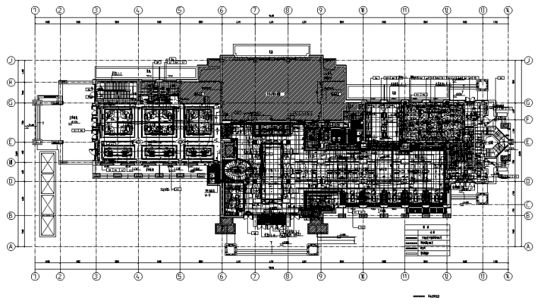 亿城西山华府会所空间设计施工图（附效果图）-一层平面图