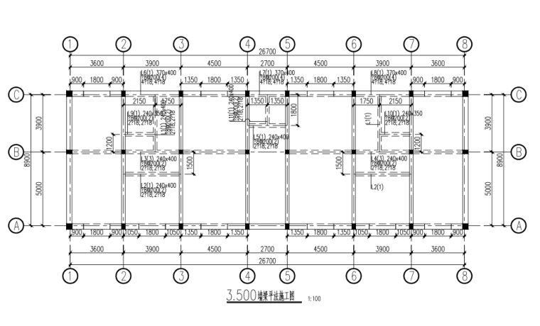 500平平层豪宅平面图资料下载-两层砖混结构厂房结构施工图