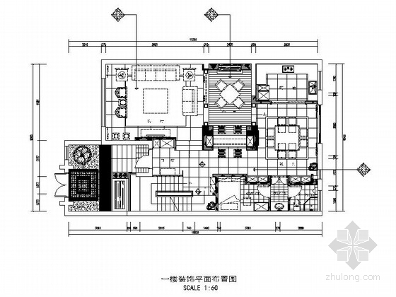 90室内装修资料下载-[江苏]中式风格三层别墅室内装修施工图（含实景）