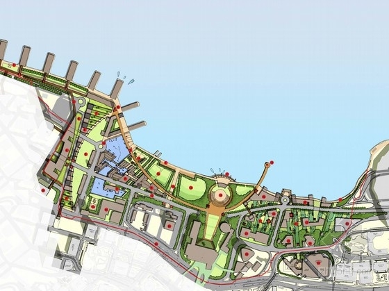 海滨城市小区景观规划资料下载-[香港]超现代化海滨城市景观规划设计方案（英文方案文本）