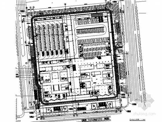 [苏州]五层汽车站综合客运枢纽建筑施工图-汽车站综合客运枢纽总平图 