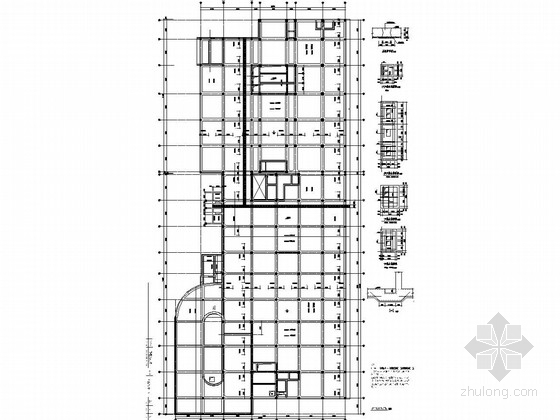 筏板基础施工图-基础底板配筋图 