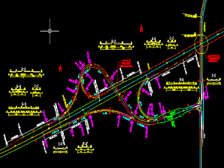 全苜蓿叶立体交叉设计图资料下载-城市道路与立体交叉之立体交叉设计实例(24页)