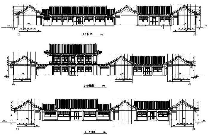 中式风格古建筑图纸资料下载-某王府平面及古建筑CAD图纸