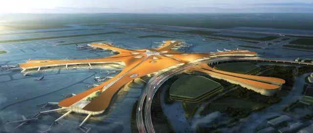 扎哈哈迪德事务所外形资料下载-全球最大机场--北京新机场，科幻堪比外星人基地