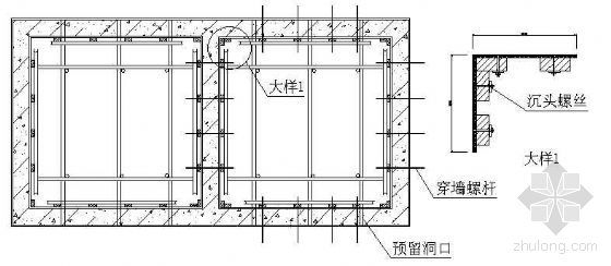 拆模示意图资料下载-湖南某住宅楼电梯井内模示意图