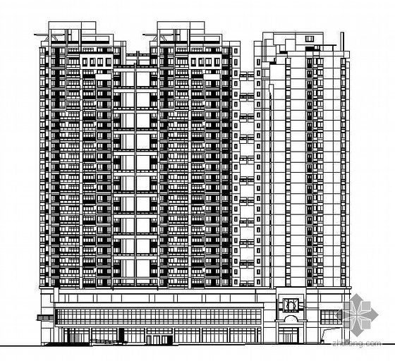 住宅建筑结构CAD图纸资料下载-[深圳]某住宅小区建筑结构施工图纸(含人防工程)