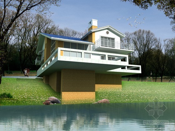 室外3d别墅模型资料下载-室外建筑3D模型下载