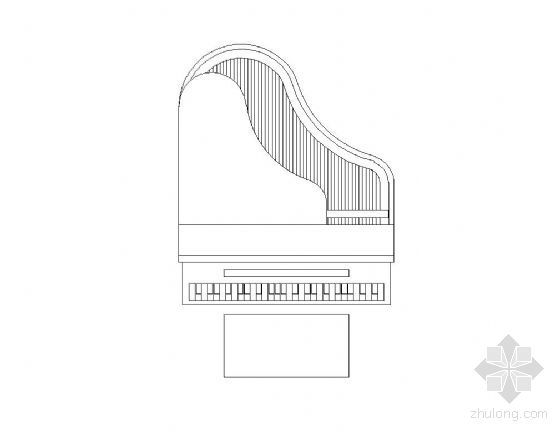 钢琴cad图块资料下载-各式钢琴图块