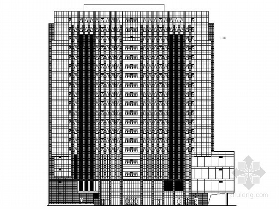 两层综合楼建筑效果图资料下载-[南京]某十九层商办综合楼建筑施工图（含效果图）