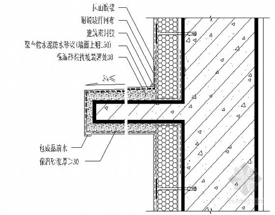 [天津]框架结构住宅外墙外保温工程专项施工方案（专家论证）-挑板节点 