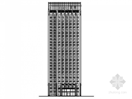 塔式高层办公楼平面图资料下载-[浙江]二十六层办公楼建筑施工图