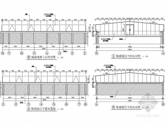 阳光房屋顶CAD资料下载-屋顶加层玻璃采光房钢结构施工图