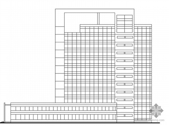 五层宾馆酒店建筑效果图资料下载-[南昌]某大学科技园十五层办公大楼方案（含效果图）