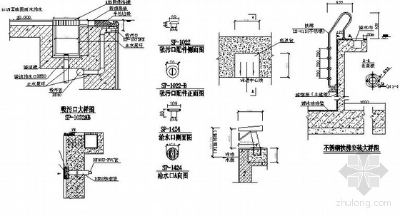 泳池灯安装资料下载-某泳池设备安装详图