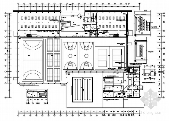 一层体育馆图纸资料下载-某大学二层体育馆电气图纸