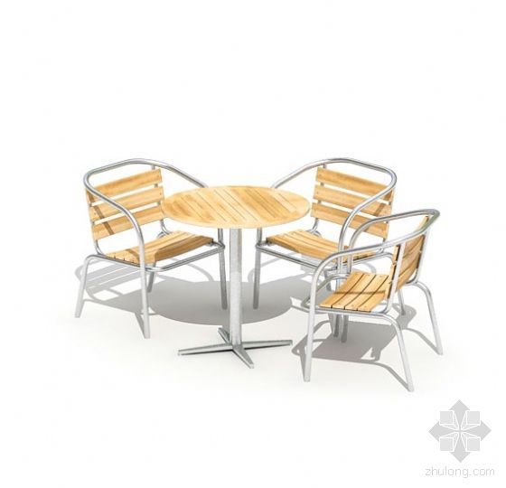 室外桌椅凳组合模型su资料下载-室外桌椅组合