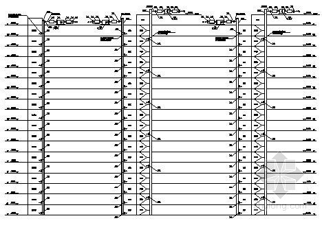 [成都]住宅楼通风及防排烟系统暖通施工图-加压送风系统图 