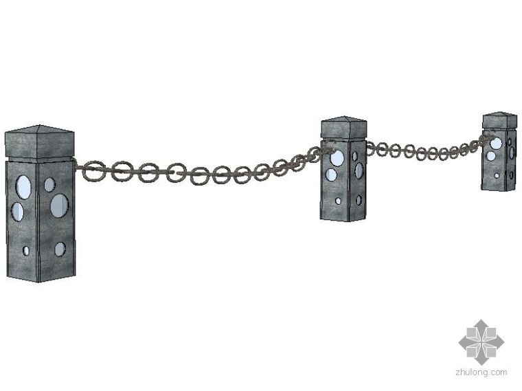 铸铁栏杆围合的阳台资料下载-铁栏杆铁链