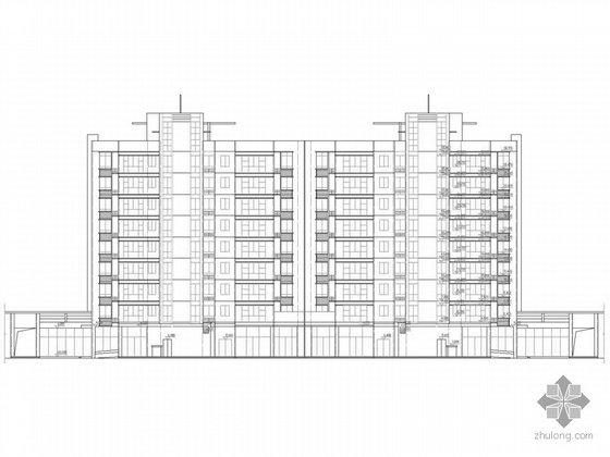 十层酒店建筑施工图资料下载-[温州]某十层住宅建筑施工图-6号楼