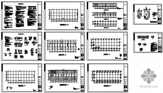 铸造厂房设计资料下载-某铸造车间预应力钢混厂房结构图