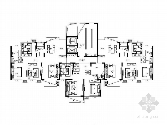 某别墅建筑方案图B2户型资料下载-[湖北]知名地产多种类住宅建筑户型图