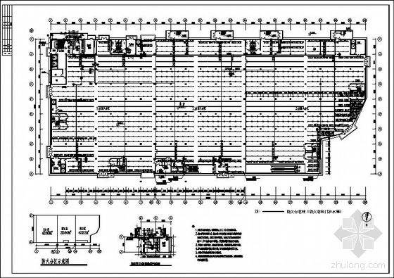 三层酒店建筑CAD图纸资料下载-某三层广场消防图纸
