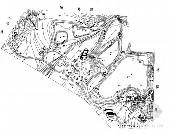 公园平面布局图资料下载-[江西]生态公园园林景观绿化设计施工图