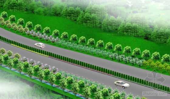 城市公路景观设计资料下载-镇江高山公路景观设计
