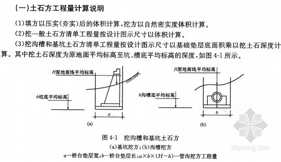 市政土石方工程计算实例资料下载-[预算入门]市政土石方工程清单工程量计算讲义（附图计算实例）