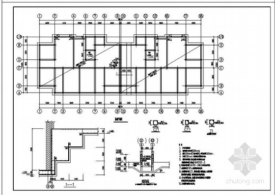 五层结构设计资料下载-某五层框架住宅结构设计图